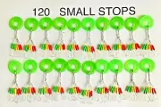 120 Fishing small colored cylinder shaped Rubber Float Bobber Stops Pitch Sinker