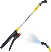 Car Wash Sprayer,Sprayer Wand, 17.7-31.5" Telescopic Stainless Steel Watering Wand, High Pressure Water Hose Sprayer Nozzle for Gardening Farming Cleaning Simple Curved Nozzle