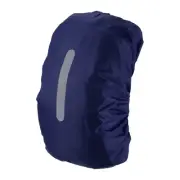 40-50L Waterproof Backpack Rain Cover Non-Slip Vertical Reflective Strap M Blue