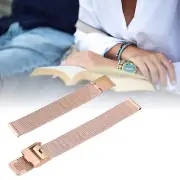 Mesh Stainless Steel Watch Strap Woven Watchband Accessory For Men Women Rose