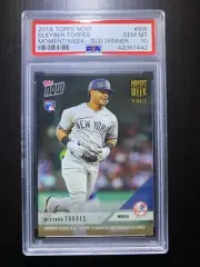 2018 Topps Now #MOW-8W GOLD GLEYBER TORRES New York Yankees RC Rookie PSA 10