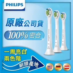 【PHILIPS 飛利浦】Sonicare DiamondClean 鑽石迷你型刷頭(白)HX6073/67