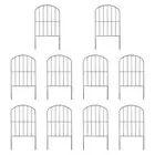 10x Garden Fence Panels Animal Barrier Fences Outside Picket Edge Lawn Outdoor