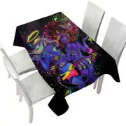 Retro Colored Sexy Angel and Devil Tablecloth