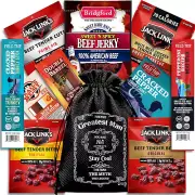 Beef Jerky Gift Baskets for Men - Dad Gifts, Birthday Gifts for Men Who Have Eve