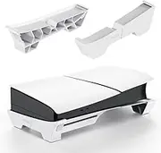ZLiT PS5 Slim/PS5 Pro Console Horizontal Stand, 2PCS Flat Base Holder for Sony PlayStation5 Slim/PS5 Pro Disc&Digital Console Stand (Grey)