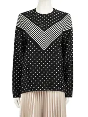 Black Polkadot & Striped Blouse