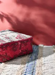 Square Moroccan Rug Ottoman Pouffe Pouf Footstool Coffee Table Beanbag