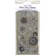 Papercraft Clear Cling Stamps Floral
