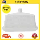 2x Maxwell & Williams White Basics 16cm Porcelain Butter Dish Container Cover