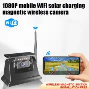 Wireless Backup Camera Solar WiFi Magnetic Hitch 1080P Clear Night Vision Camera