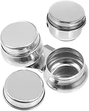 PLAFOPE 2pcs Stainless Steel Paint Brush Washer Pot with Cover Mixing Cups and Palette Clamp for Oil Painting Prevents Paint Drying Brush Washing Bucket for Artists and Kids