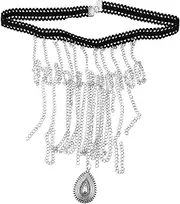 [LIFKOME] Body Chain Elastic Leg Chain Tassels Stylish Jewelry for Women Prom Party Out Accessory