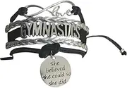 Infinity Collection Gymnastics Bracelet- Girls Gymnastics Bracelet- Gymnastics Jewelry - She Believed She Could So She Did Gymnast Bracelet, For Gymnast