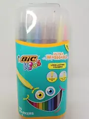 BIC Kids Markers Assorted Colors 20 pack Ultra Washable