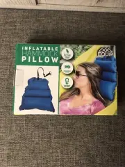 EQUIP Blue Adjustable Inflatable Polyester Hammock Camping Pillow