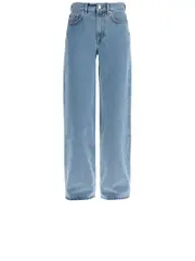 Loulou Studio Organic Denim Wide Leg High Waist Pants