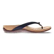 Vionic Bella Toe Post Sandal Navy Lizard