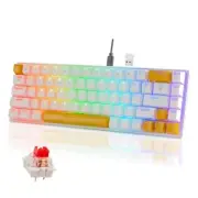 Wireless Mechanical Gaming Keyboard, 2.4G/USB-C/Multi-Device Bluetooth
