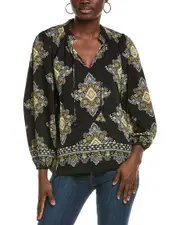 Elie Tahari The Tani Silk-Blend Blouse
