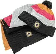 IMMA AS ROM Adult Logo Leather Patch Skipper Hat & Scarf Set