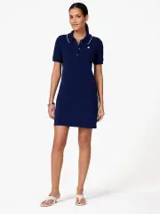Ruffle Logo Polo Dress