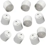 90 Cord Ends caps Jewelry Silver Plated 12x12mm