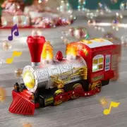 Musical Sound Lights Bump & Go Bubble Train Locomotive Bubble Blowing Toy Train