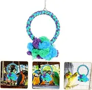 FUTUREORYY Parrot Swing Cotton Rope Bird Perch for Parakeet Cage Decor Chewing Climbing Accessory for Parrots Lightweight Durable Bird Supplies