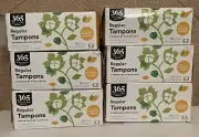 6 Boxes Total Count 96 Organic Cotton Tampons Regular Unscented 365 Whole Foods