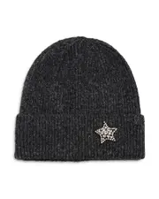 Jocelyn Crystal Star Charm Knit Beanie