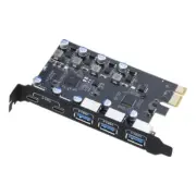PCIe4.0 x16 Card 10Gbps 4 Port PCIE Expansion Card PC Internal USB 3.0 Hub PCIe