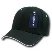 Black & White Sandwich Visor Bill Plain Blank Baseball Ball Cap Hat Caps Hats