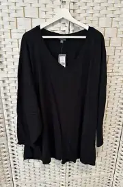 Autograph Ladies Womens Top Size AU 26, Black, Sleeves,