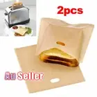 2x Pocket Toastie Sandwich Baking Bags Non-Stick Pouch Reusable Toaster