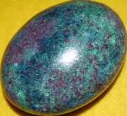 Sparkling Ruby in Fuchsite and Kyanite Soap-Shaped Palm Stone #8