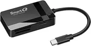 SmartQ C368 USB 3.0 Card Reader - Plug N Play, Apple and Windows Compatible, Powered by USB, Supports CF/SD/SDHC/SCXC/MMC/MS - Black