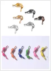 200Pcs Charms Stopper Pinch Clip Bail Connector End Clasps DIY Jewelry Making