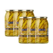 Mild Pepperoncini Peppers, 25.5 Ounce Jar 6 Pack, Whole Yellow Pickled Peppers G