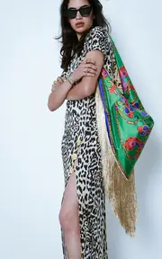 [FRANÇOISE] Exclusive Emanuelle Buttoned Leopard-Print Midi Skirt