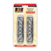 LED Autolamps Red Stop Tail Clear Lens 6 Colured LED Lamp 12-24V Twin Blister