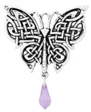 Morrigan's Lunar Moth Mythic Celts Pendant Pagan Wiccan New