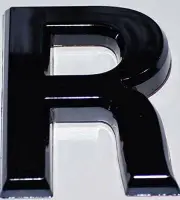 1 PCS - Apartment Number Sign/Mailbox Number Sign, R ( 3D,2.75 x 1.75,)