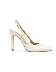[Siren] Cipriani Stiletto Pump in Chalk White Leather