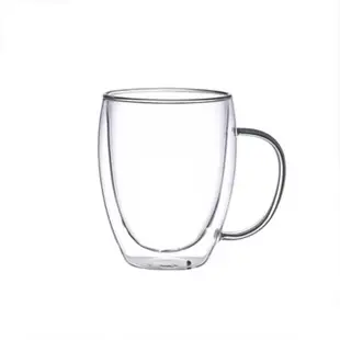 【Life365】雙層玻璃杯 390ml 馬克杯 透明玻璃杯 咖啡杯 茶杯 隔熱杯 耐熱玻璃杯 玻璃馬克杯(RS1377)