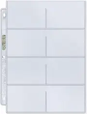 Ultra Pro 8-Pocket Platinum Page with 3-1/2" X 2-3/4" Pockets 100 ct.