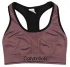 CALVIN KLEIN Reversible Mid Impact Racerback Sports Bra sz X-Small Mauve Black