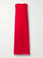 [Altuzarra] Altuzarra - Jools Silk-organza And Crepe De Chine Maxi Dress - Red - FR 38 FR 38 Red