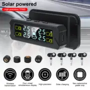 Wireless Solar Tire Pressure Monitoring System 4 Sensors & 4 Alarm Modes TPMS