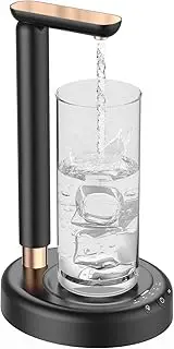 Desktop Water Bottle Dispenser, SPOVEN Electric Table Water Dispenser with Adjustable Height Design for 1-5 Gallon Bottle Pump Portable Type-C Charging Drinking Water Dispenser Water Jug Pump for Home